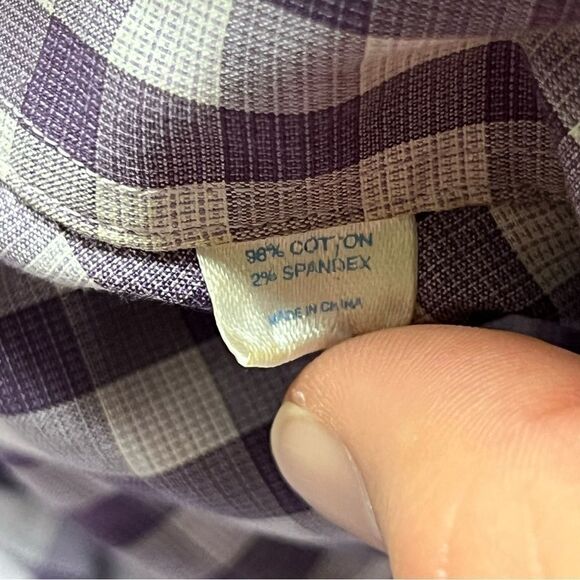 Southern Tide Shirt Mens small Purple Check Long Sleeve Button Up Classic - Picture 3 of 6